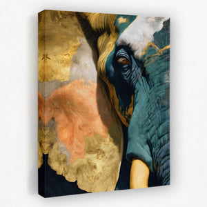 Elephant Ochre Embrace - Luxury Wall Art
