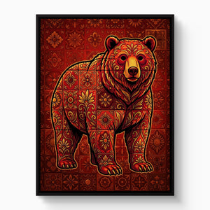 Ember Bear โ ember bear white studio framed black