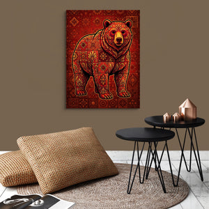 Ember Bear โ ember bear sq brown wallroom 1port flush print