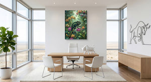 Emerald Chameleon Jungle โ emerald chameleon jungle office space with furniture 1port flush print