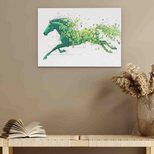 Emerald Elegance - Digital Wall Art in Black Frame