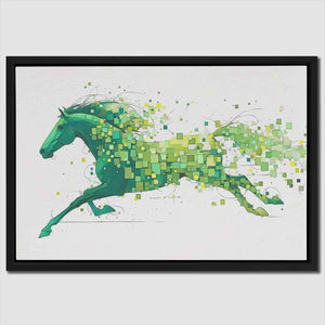 Emerald Elegance - Green Digital Canvas Print