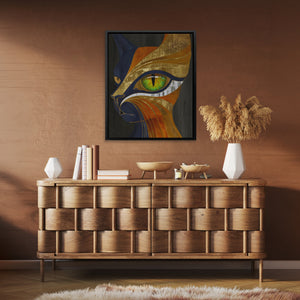 Emerald Eye Sphinx - Luxury Wall Art