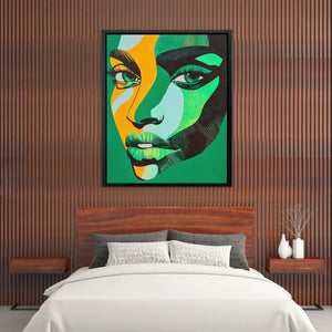 Emerald Muse - Green Wall Art for Women’s Office Art