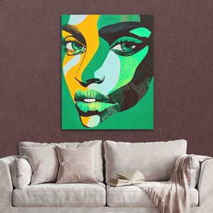 Emerald Muse - Fashion Wall Art in Black Frame