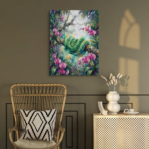 Emerald Snake Coiled โ emerald snake coiled sq chair wall v2 1port flush print