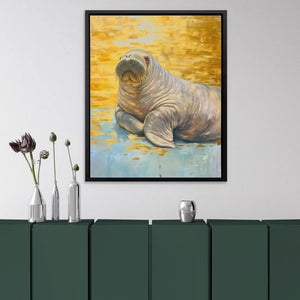 Emperor of the Ice - Beige Man Cave Canvas Print