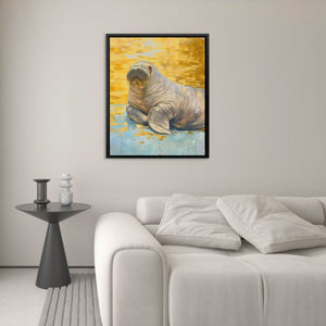 Emperor of the Ice - Beige Canvas Wall Art