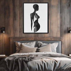 Empowered Vision - Minimalist Wall Art in Black Frame