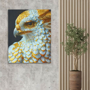 Enchanted Hawk - Gold Bird Canvas Print
