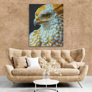 Enchanted Hawk - Gold Wall Art for Living Room
