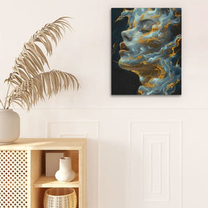 Enchanted Soul - Black Gold and White Art for Bedroom