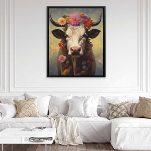 Energetic Pasture - White Canvas Wall Art