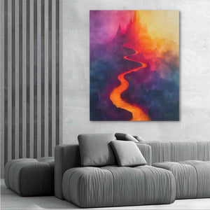 Enigmatic Journey - Fantasy Wall Art in Black Frame