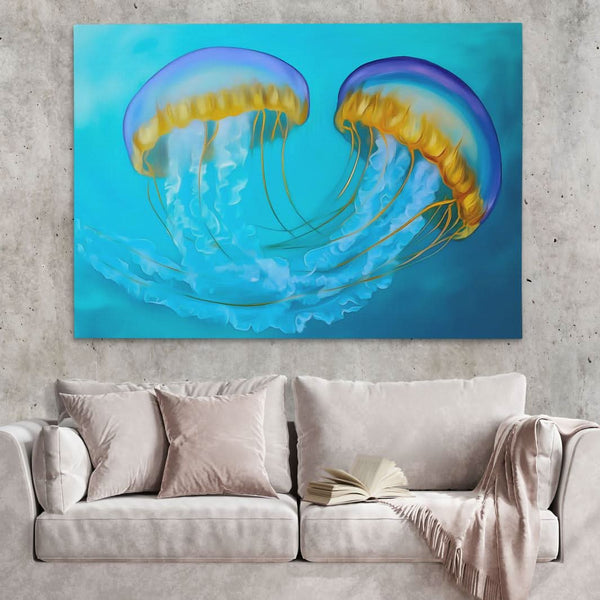Entangled Jellyfish in a room