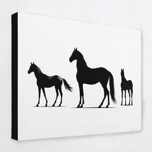 Equestrian Silhouettes - Animals Canvas Wall Art