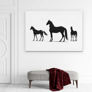 Equestrian Silhouettes - Canvas Wall Art