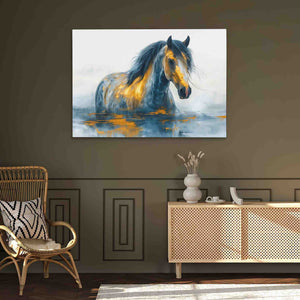 Equine Odyssey - Country and Farm Wall Art in Black Frame