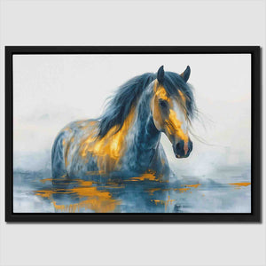 Equine Odyssey - Blue Country and Farm Canvas Print