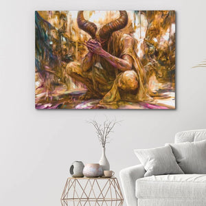 Eternal Chaos - Dark Academia Wall Art in Black Frame