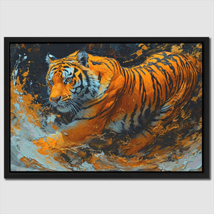 Eternal Tiger - Orange Big Cat Canvas Print