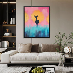 Ethereal Doe - Wall Art in Black Frame