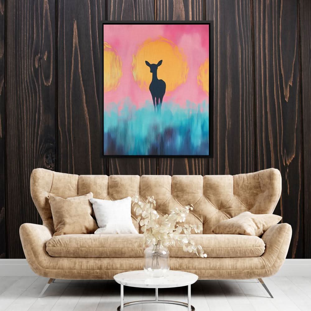 Ethereal Doe - Entryway Wall Art in Black Frame