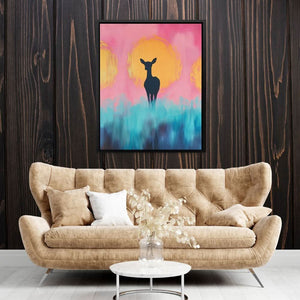 Ethereal Doe - Entryway Wall Art in Black Frame