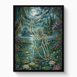 Excalibur Lady Moonlight โ excalibur lady moonlight white studio framed black