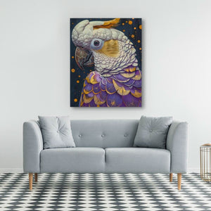 Exotic Elegance - Bird Wall Art in Black Frame