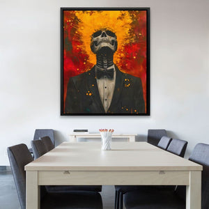 Explosive Skull - Macabre Canvas Print