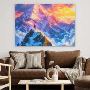 Extreme Mountaineering - Climbing Wall Art in Black Frame