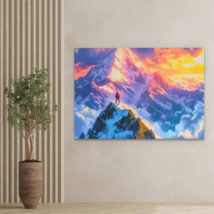 Extreme Mountaineering - Blue Wall Art