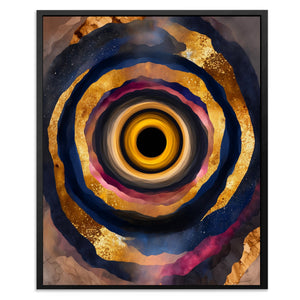 Eye Golden Rings canvas wall art, room view