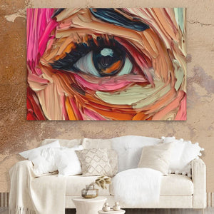 Eye of a Feminism - Abstract Wall Art in Black Frame