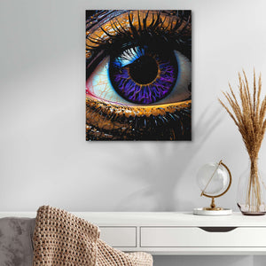 Eye of the Beholder - Purple Vertical Canvas Print