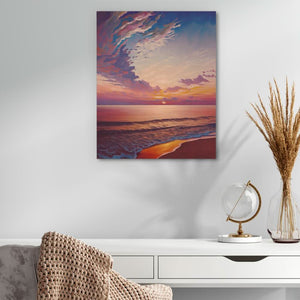 Fabulous Sunset - Pink Beach House Canvas Print