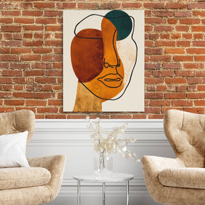 Face Ochre Composition — Face Ochre Composition Two Chairs and Brick Wall 315