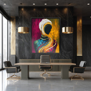 Faceless Golden Dreamer - Luxury Wall Art