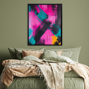 Faded Cross - Magenta Art for Dorm Room