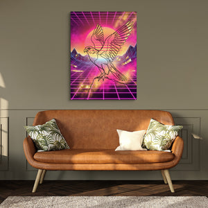 Falcon Retro Sunset — falcon retro sunset sq hallway bench green 1port flush print