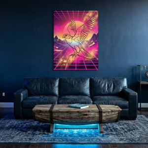 Falcon Retro Sunset — falcon retro sunset sq underwater den 1port flush print