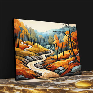 Fall Stream - Large Canvas Print