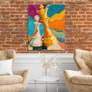 Fallen King Checkmate — Fallen King Checkmate Two Chairs and Brick Wall 318