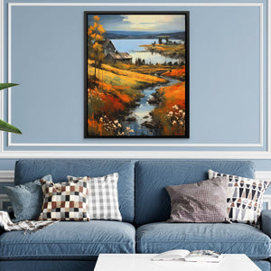 Farm By the Lake - Wall Art Print