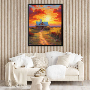 Farmstead Melodies - Wall Art in Black Frame