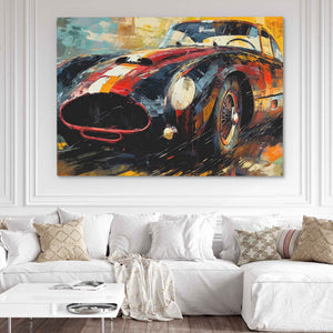Fast Lane - Yellow Car Canvas Print