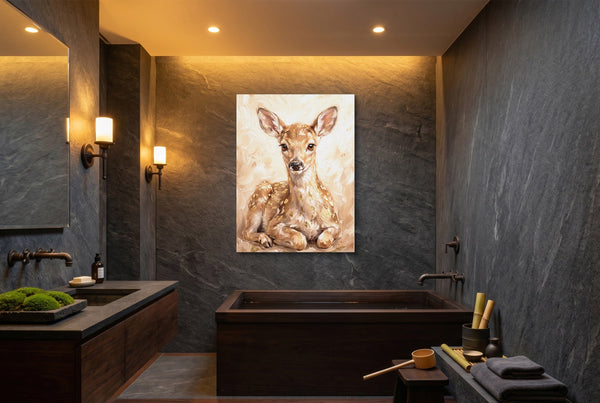 Fawn Dappled Cream in a room