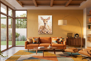 Fawn Dappled Cream โ fawn dappled cream living room interior space 1port flush print