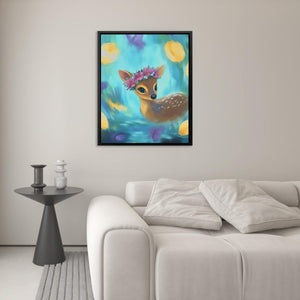 Fawn’s Floral Dreams - Luxury Wall Art